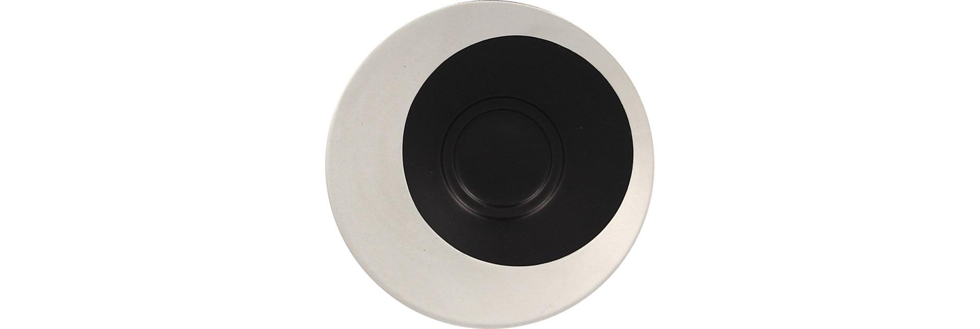 Untertasse 145 mm schwarz / silber