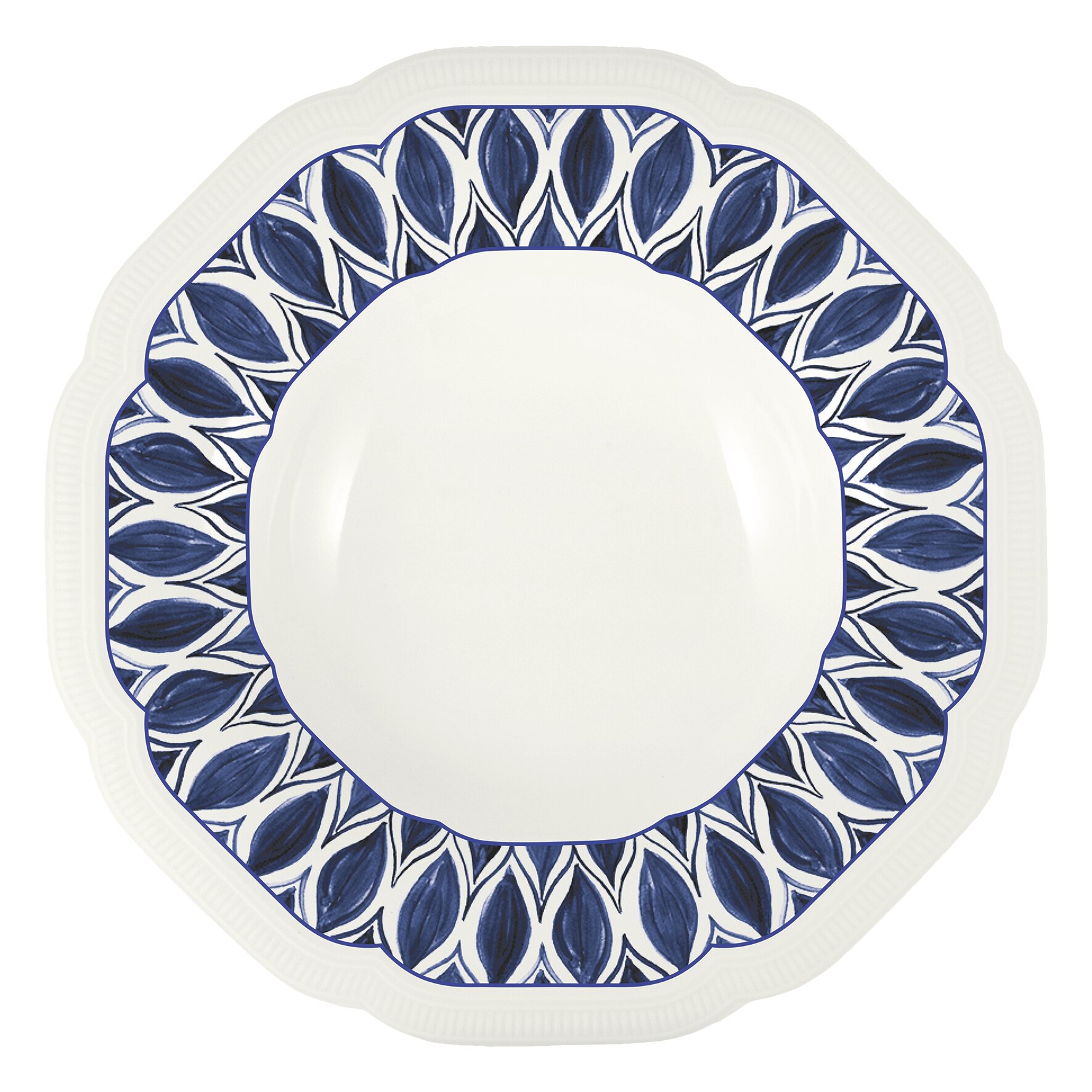 Coupteller tief rund mit Relief 275 mm / 0,75 l blue Floral Charm