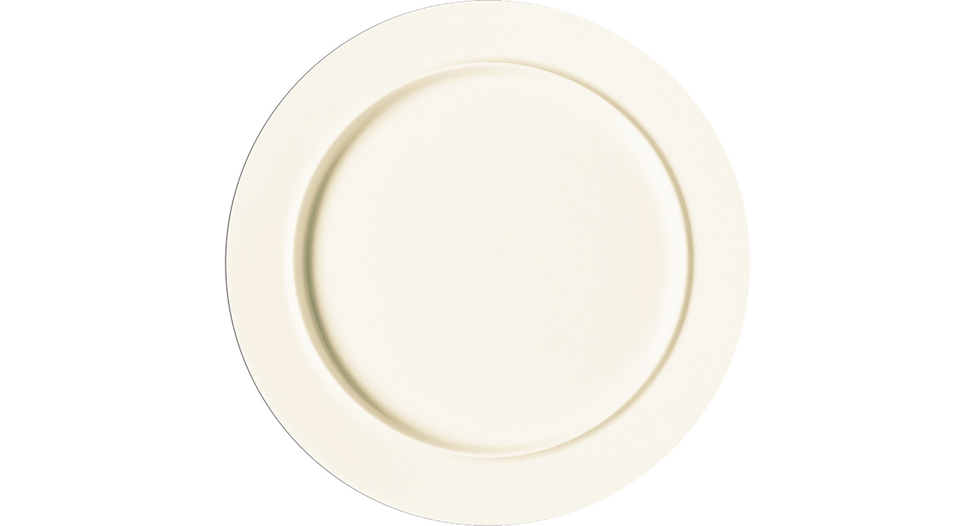 Teller flach mit Rand 240 mm creme