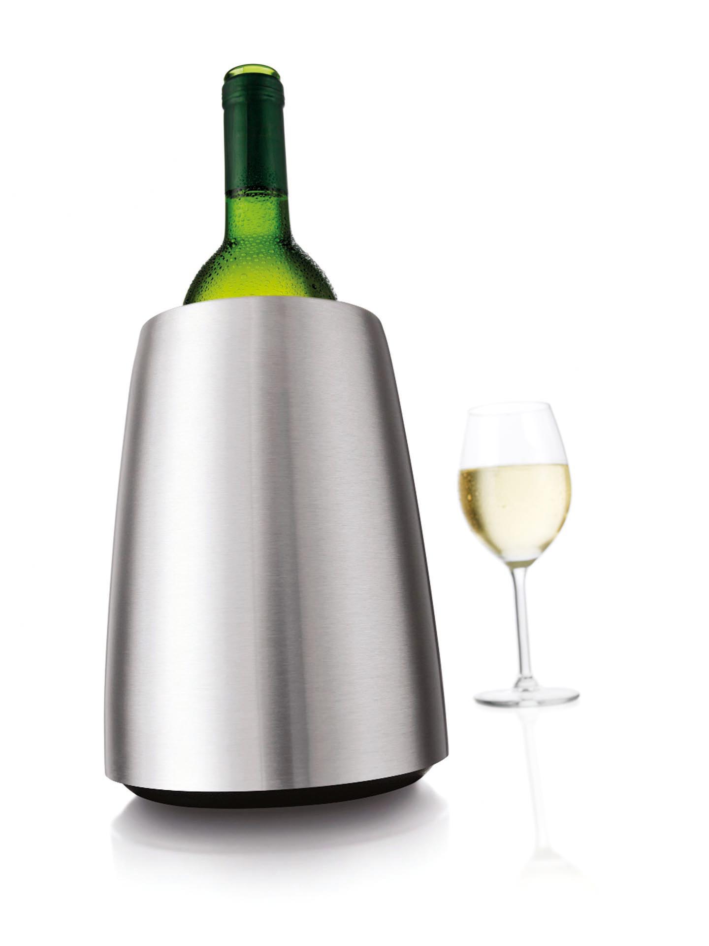 Sekt- / Weinkühler Edelstahl inkl. Kühlmanschette Sekt- / Weinkühler Edelstahl inkl. Kühlmanschette