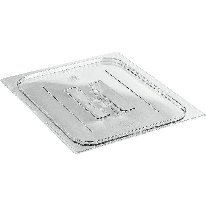 GN-Deckel GN 1/6 176 x 162 mm mit Griff o. Aussparung Copolymer BPA-frei transp. black