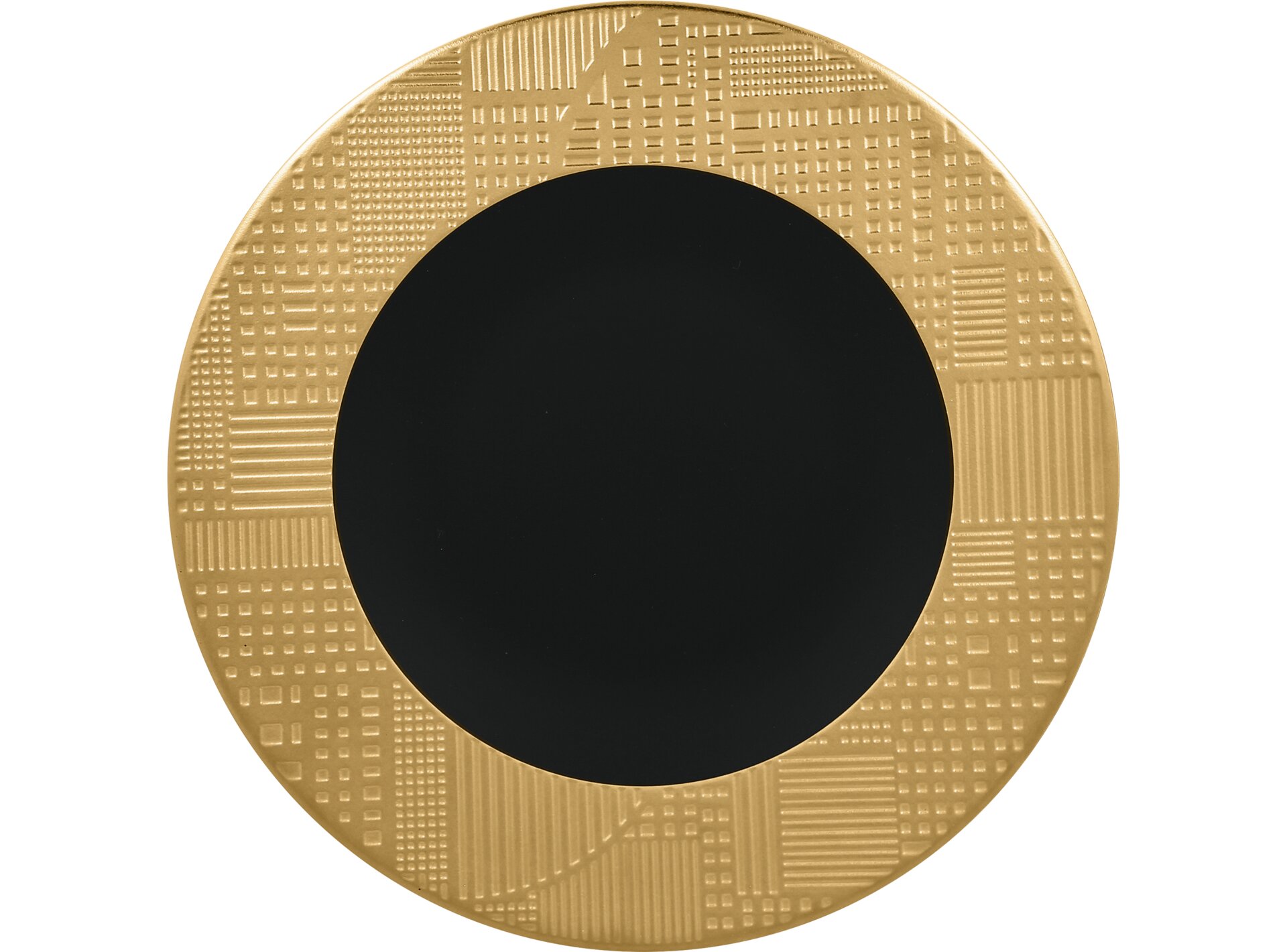 Teller flach 320 mm schwarz /gold