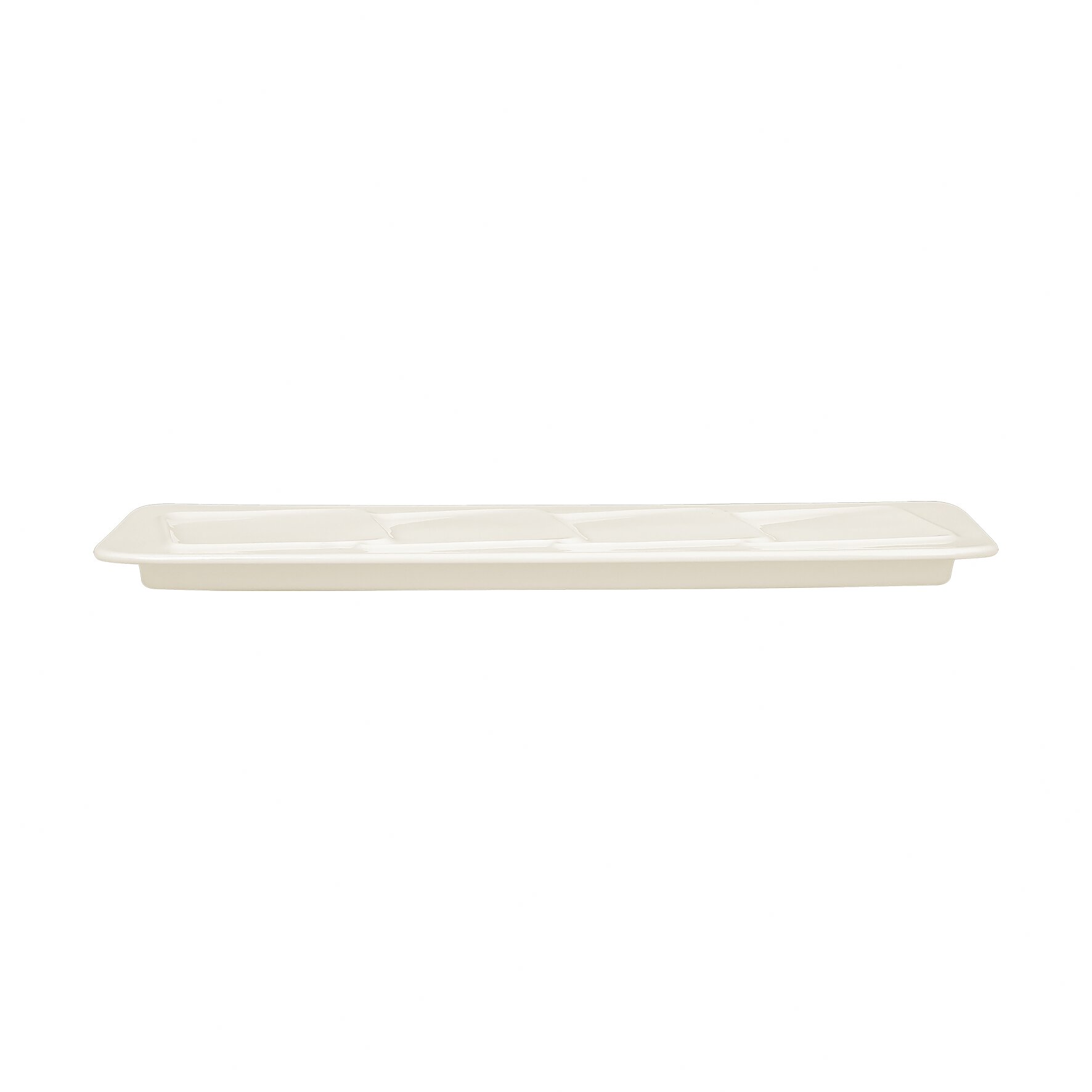 Teller rechteckig mit 4 Zonen create 370 x 140 mm plain-white