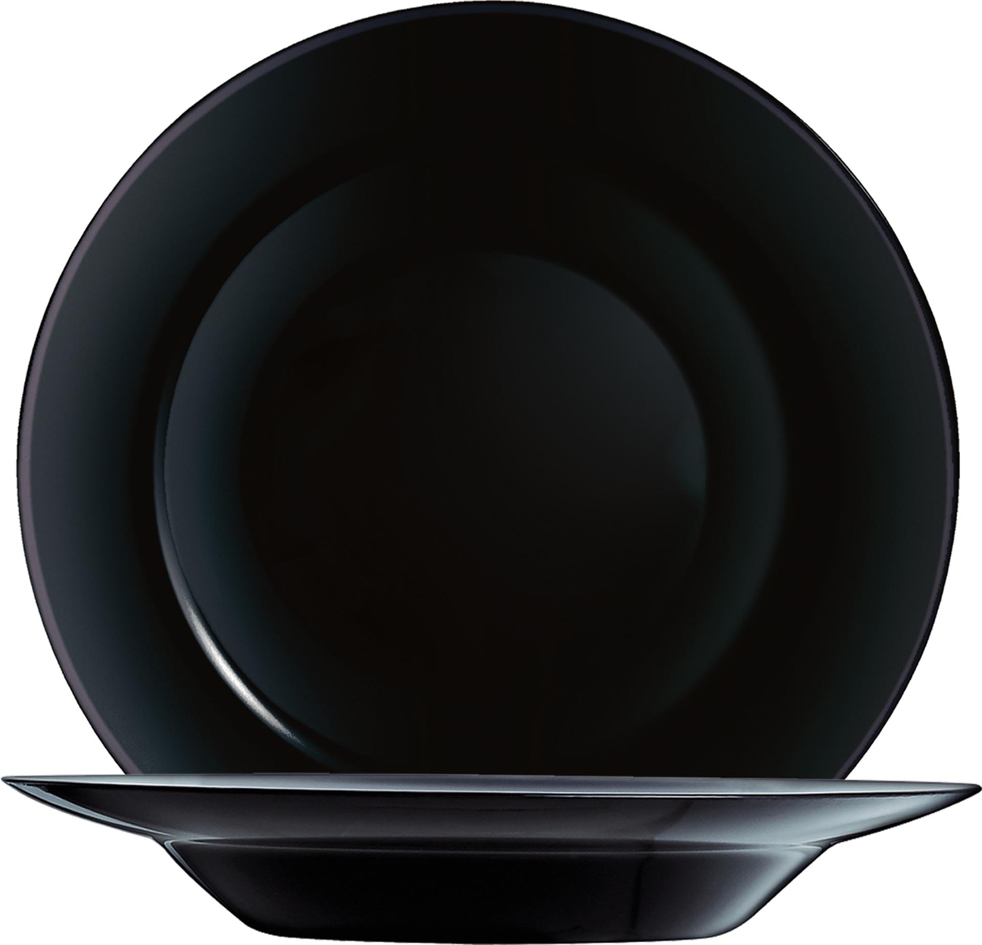 Hartglasgeschirr "Evolution" schwarz Pastateller Ø 28,5 cm