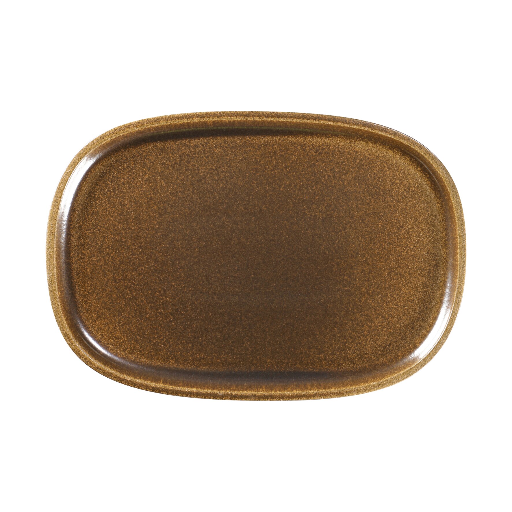 Platte oval flach 332 x 230 mm rust brown Ease Rust Brown