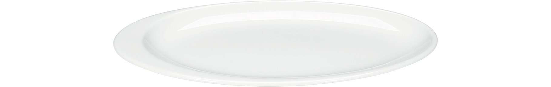 Platte oval 226 x 106 mm weiß Canvas