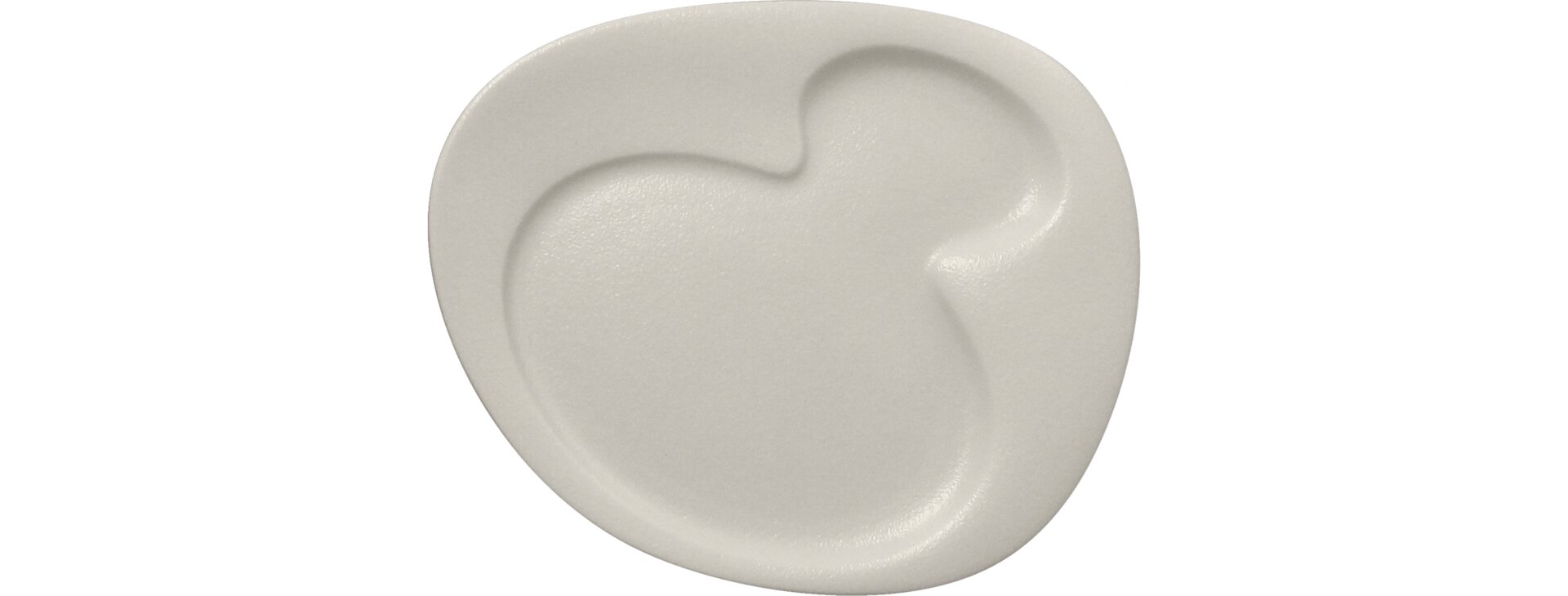 Teller mit 2 Vertiefungen 240 x 200 mm sand Neofusion