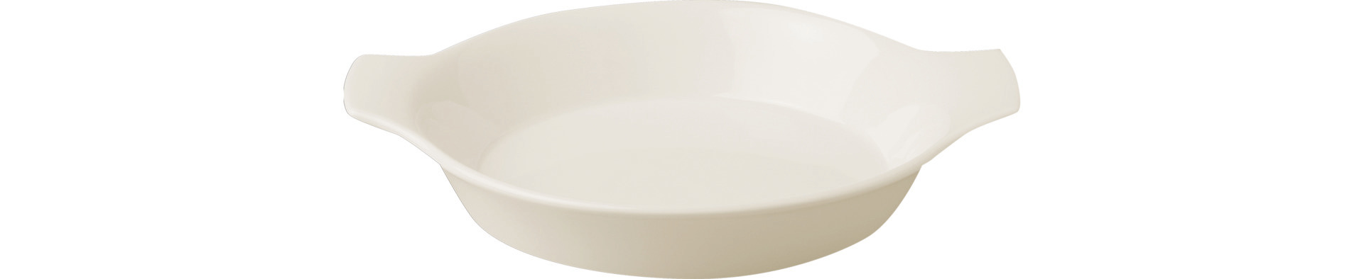 Schale rund mit Griffen 215 x 180 mm / 0,45 l crème