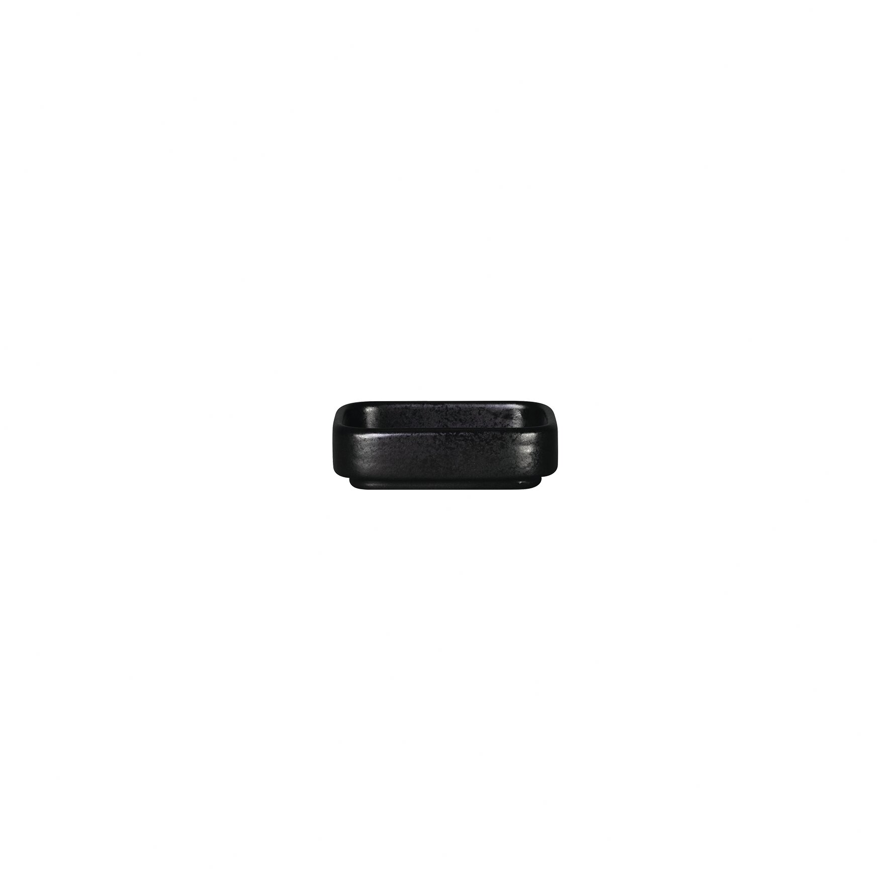 Teller flach quadratisch 80 x 80 mm schwarz Karbon Fractal