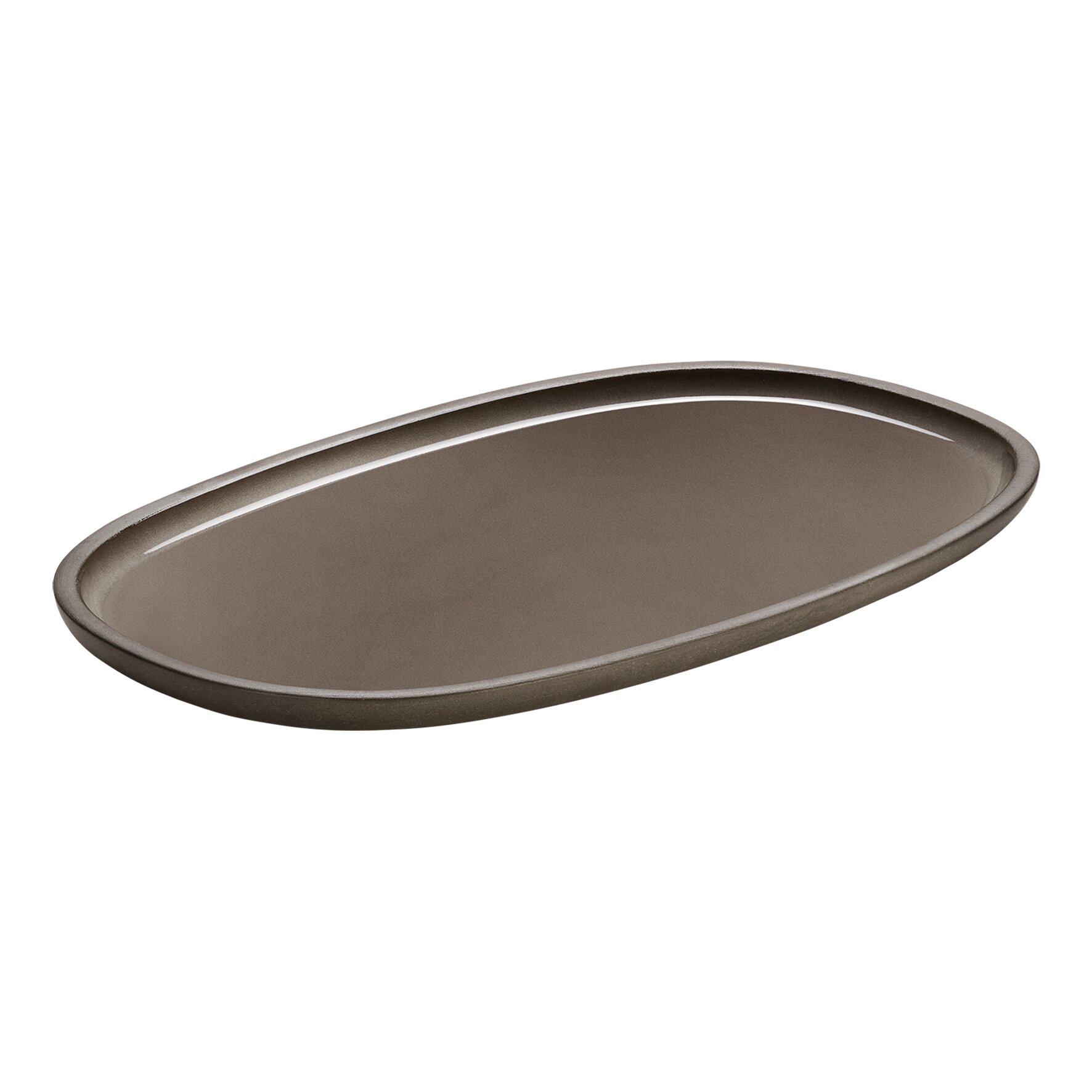 Platte oval 300 x 180 mm taupe ReNew