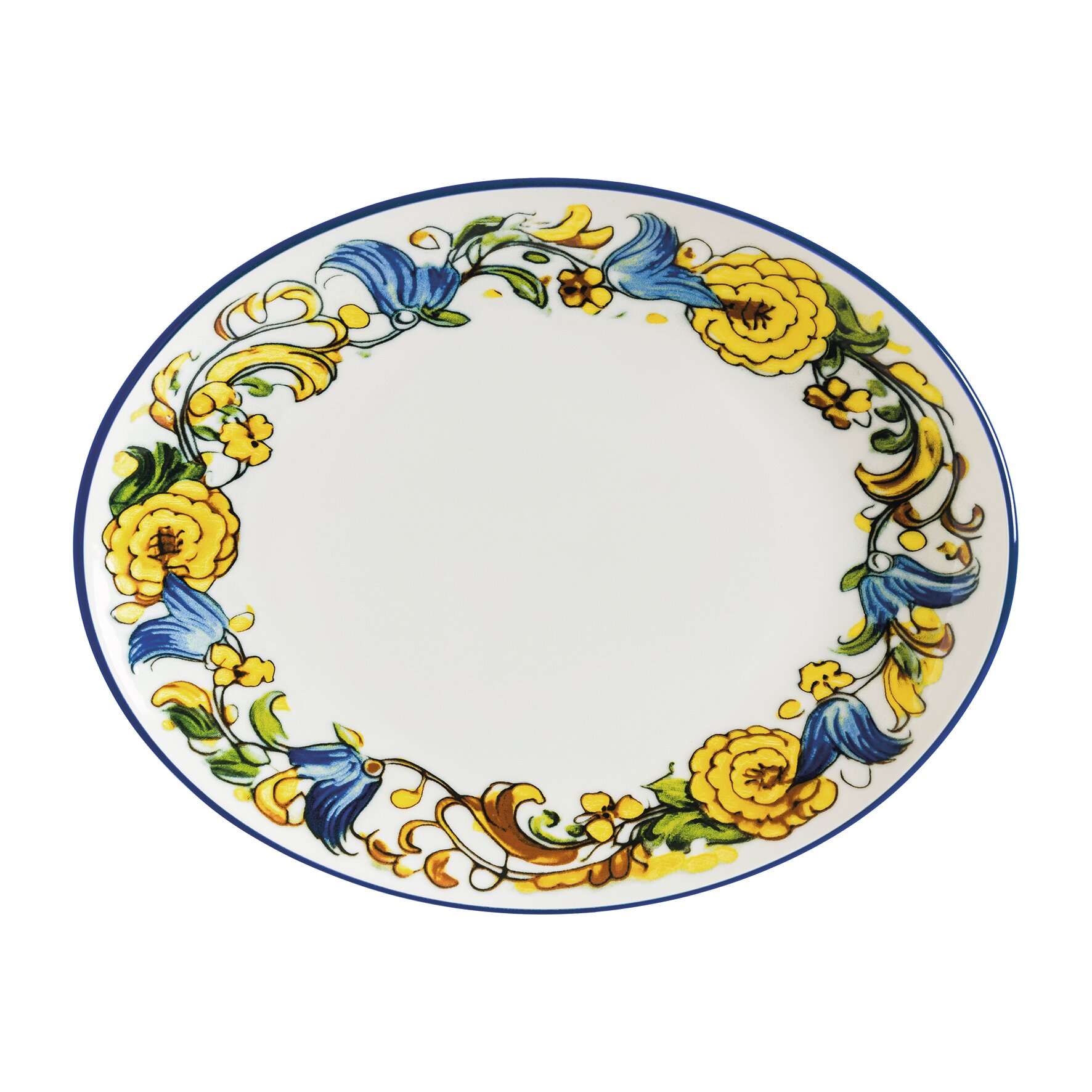 Platte oval Moove 310 x 240 mm mehrfarbig Albufera Mid White