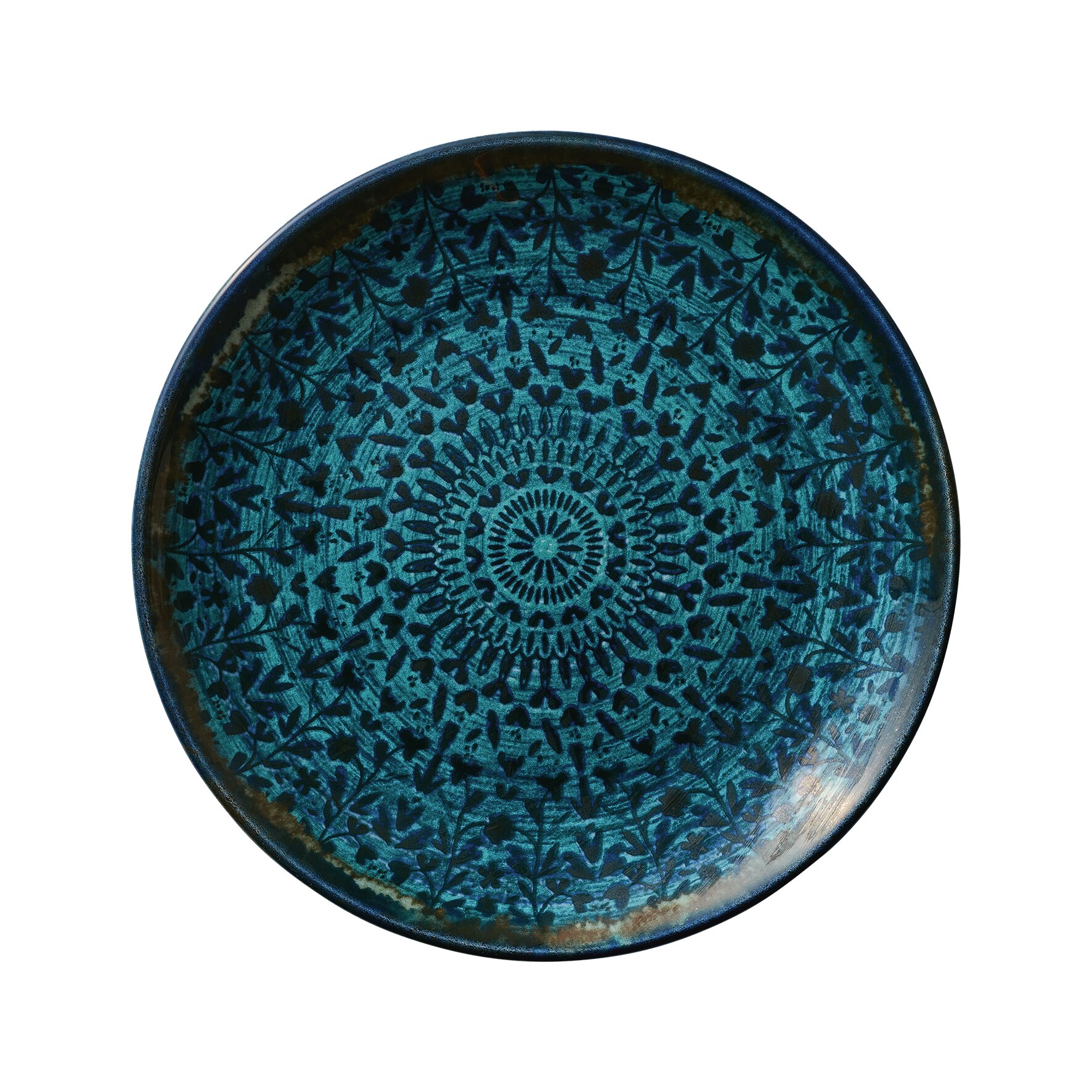 Coupteller flach rund 250 mm indigo Mirage