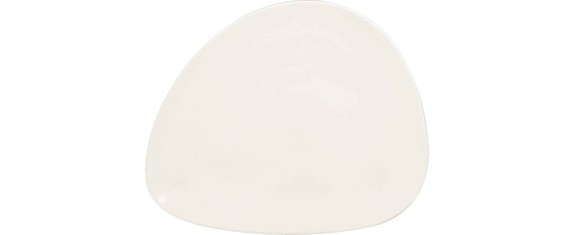 Teller flach shaped 220 x 180 mm plain-white