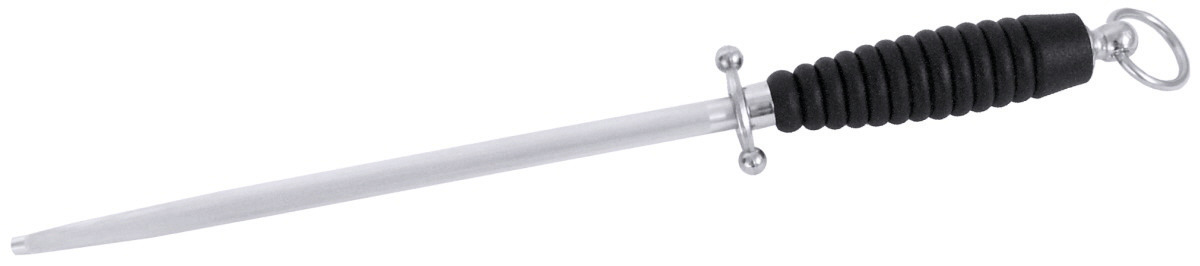 Wetzstahl Klingenlänge 200 mm / 320 mm lang schwarzer ABS-Griff
