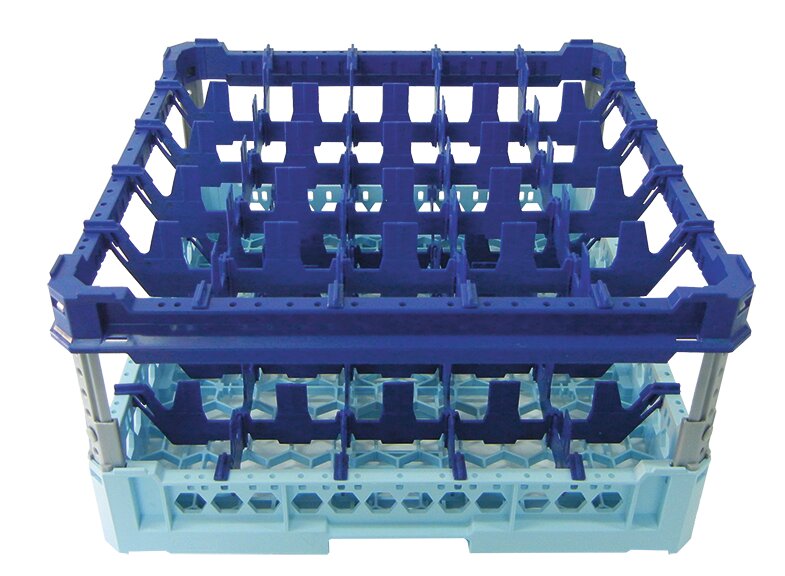 Gläserkorb 25 Fächer 88 x 88 mm Glashöhe max. 240 mm / 500 x 500 mm