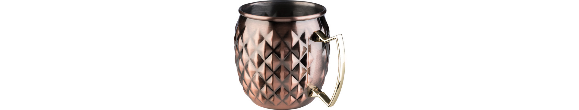 Becher 0,50 l / 95 x 95 x 100 mm Edelstahl Antik-Kupfer-Look