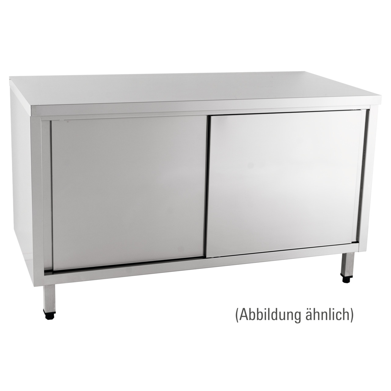 Arbeitsschrank mit Schiebetüren ohne Aufkantung 1600 x 700 x 850 mm