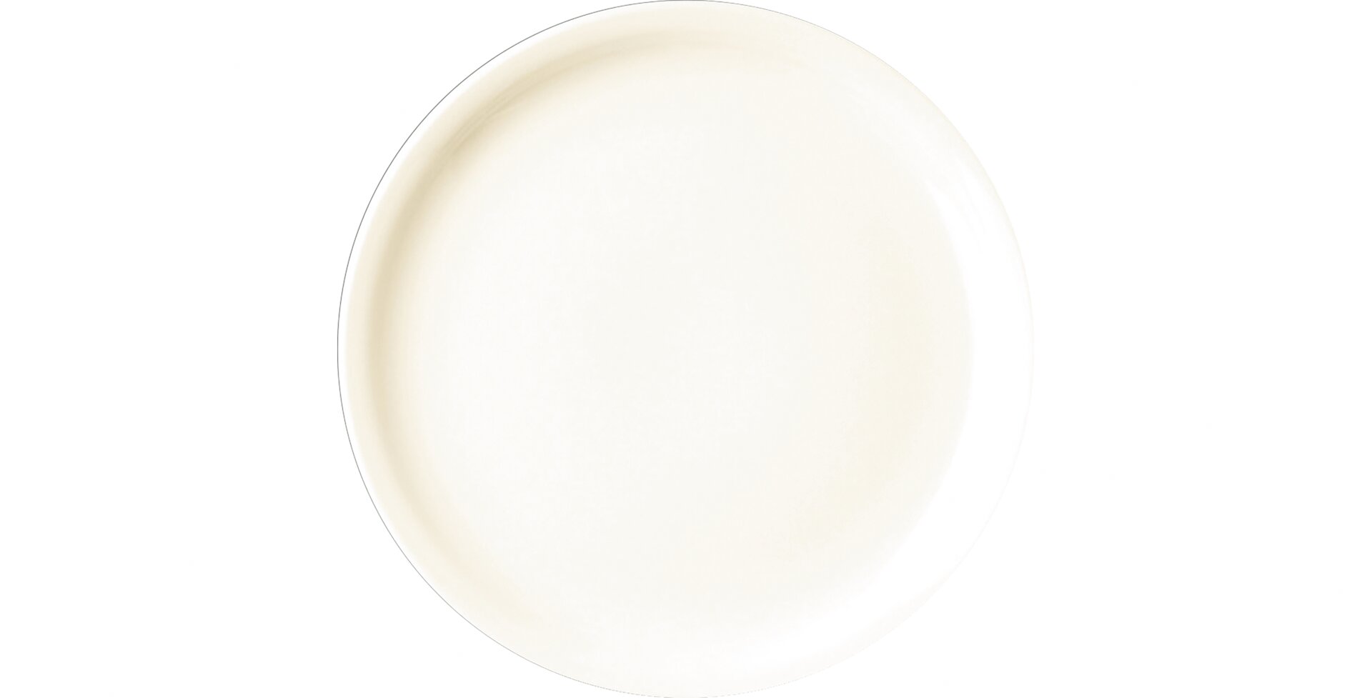 Coupteller flach rund 220 mm crème