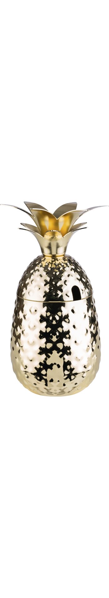Becher + Deckel 0,50 l / 90 x 90 x 190 mm Edelstahl Gold-Look