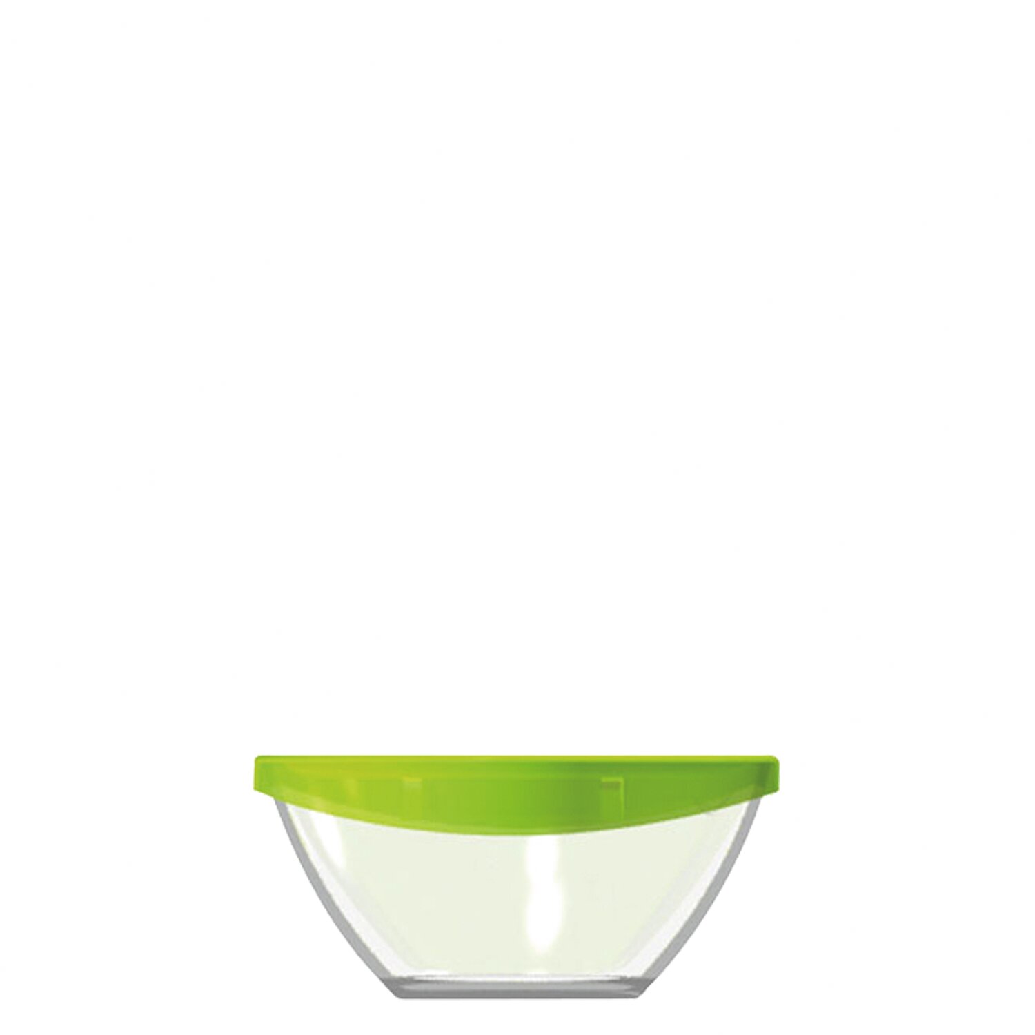 Bowl rund 175 mm / 1,00 l transparent mit grünem PP Deckel Keep´n