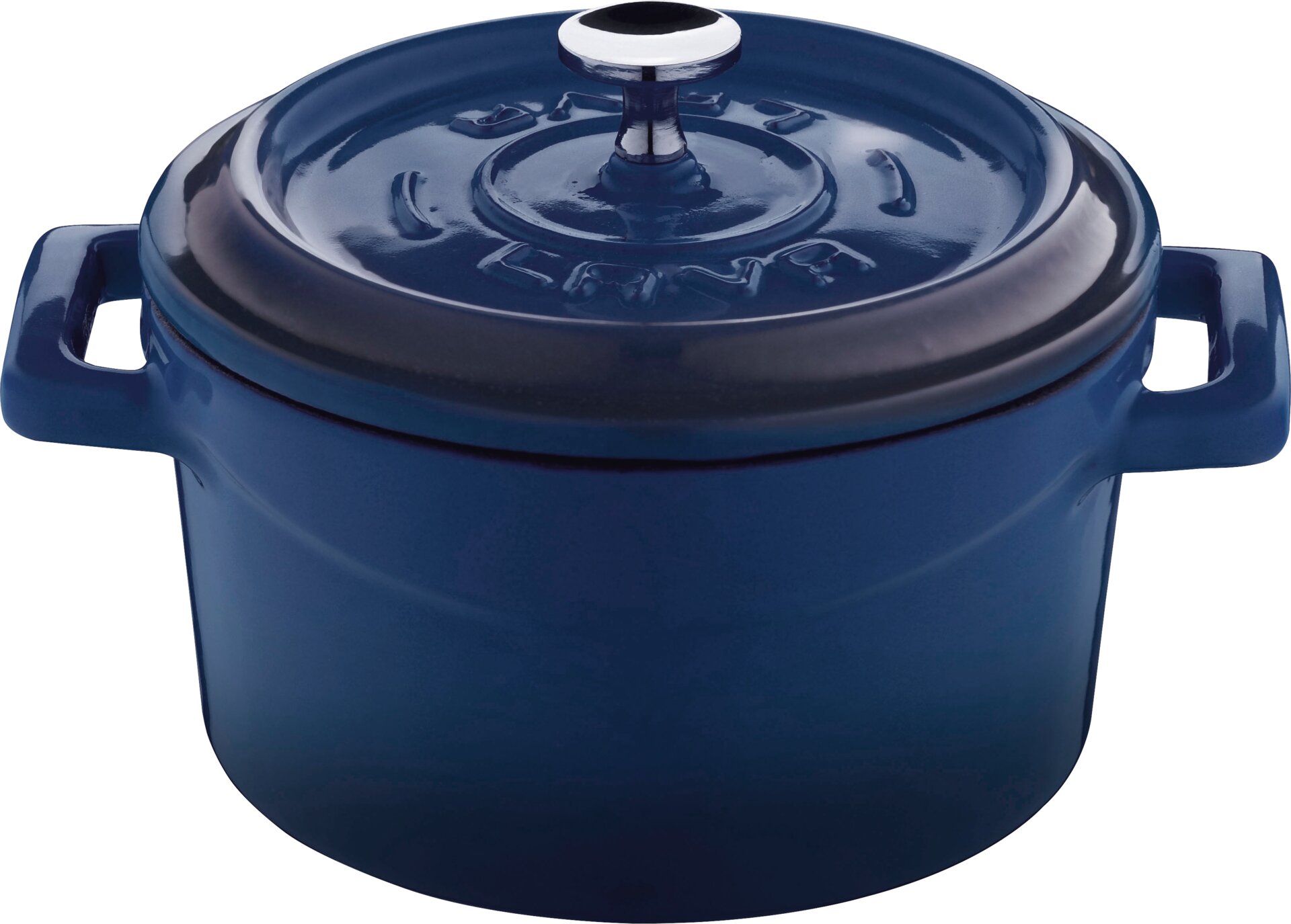 Cocotte 141 x 110 mm / 0,35 l blau mit Deckel Spotlights