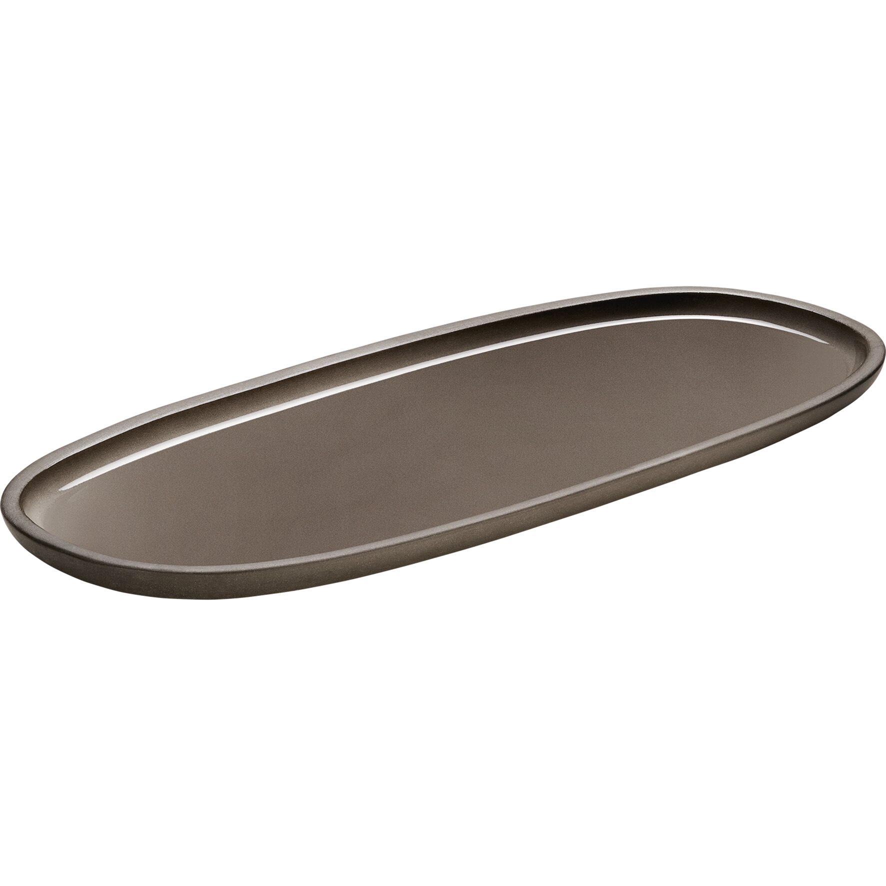 Platte oval 350 x 150 mm taupe ReNew