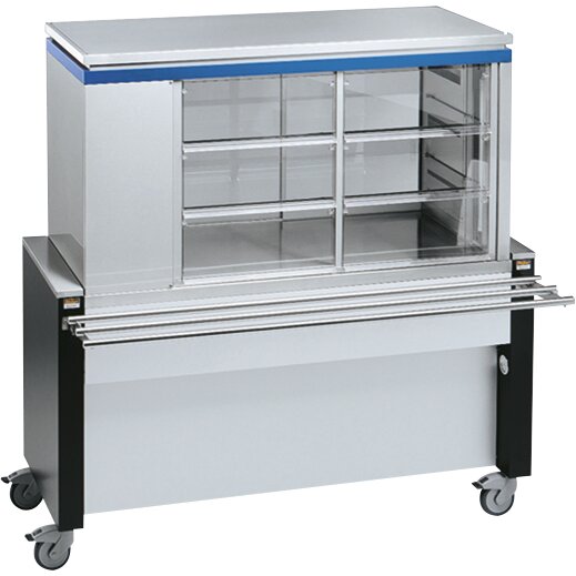 Rollito Aufsatzvitrine ohne Unterbau /  mit Kühlmaschine links / 9 x GN 1/1