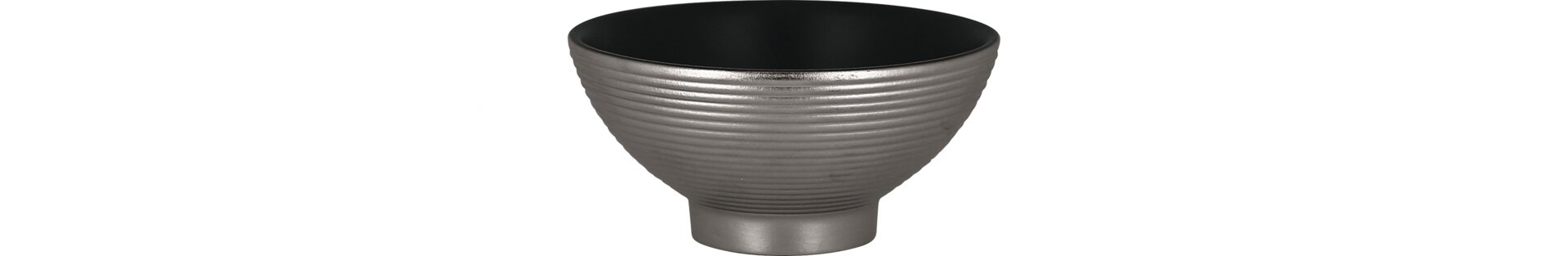Schale rund 120 mm / 0,28 l schwarz / silber