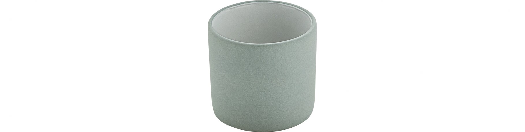 Tasse o. Henkel / Plateau 80 mm / 0,20 l grau/weiß 2in1