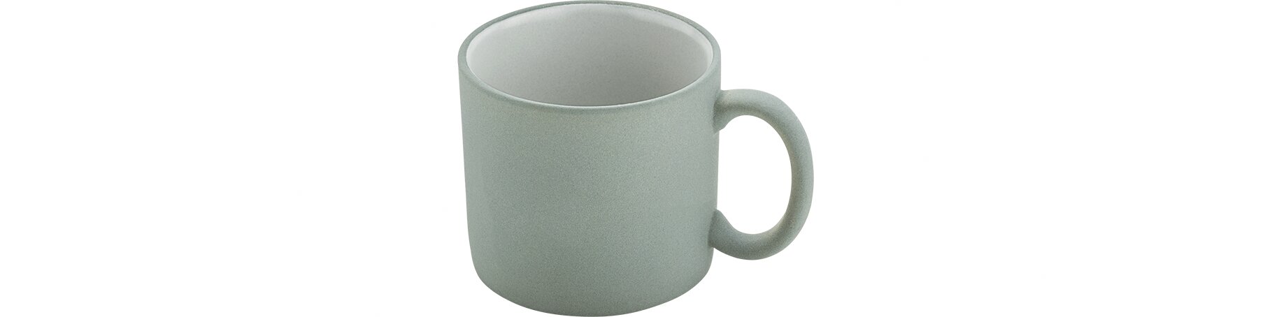 Tasse m. Henkel 80 mm / 0,20 l grau/weiß 2in1
