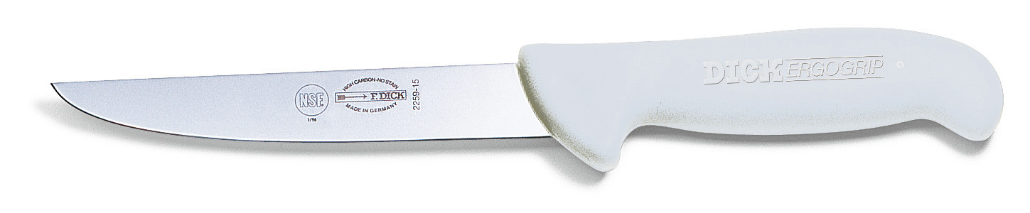 Ausbeinmesser Klingenlänge 150 mm / breit / steif / weißer Griff
