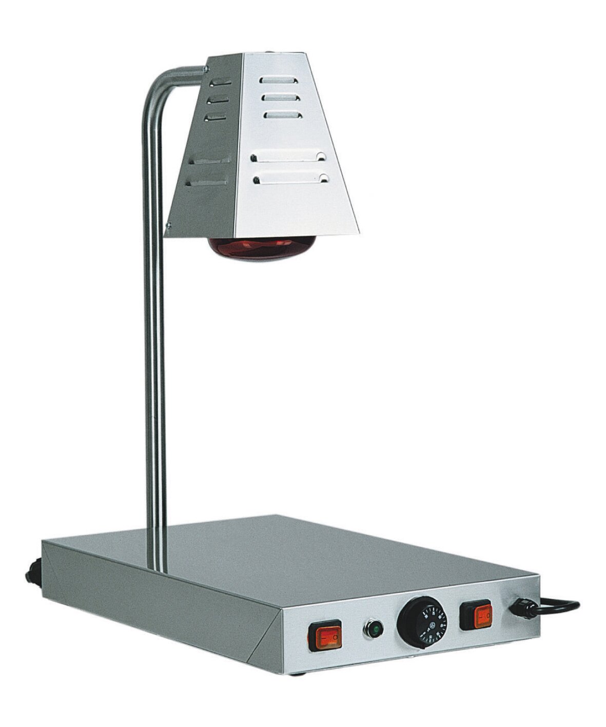 Warmhaltestation mit Infrarotlampe und beheizter Platte 330 x 580 x 680 mm