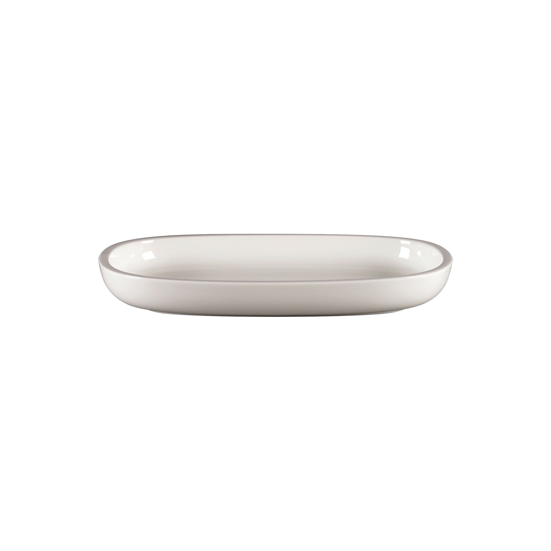 Platte oval flach 230 x 150 mm weiß Ease Weiß