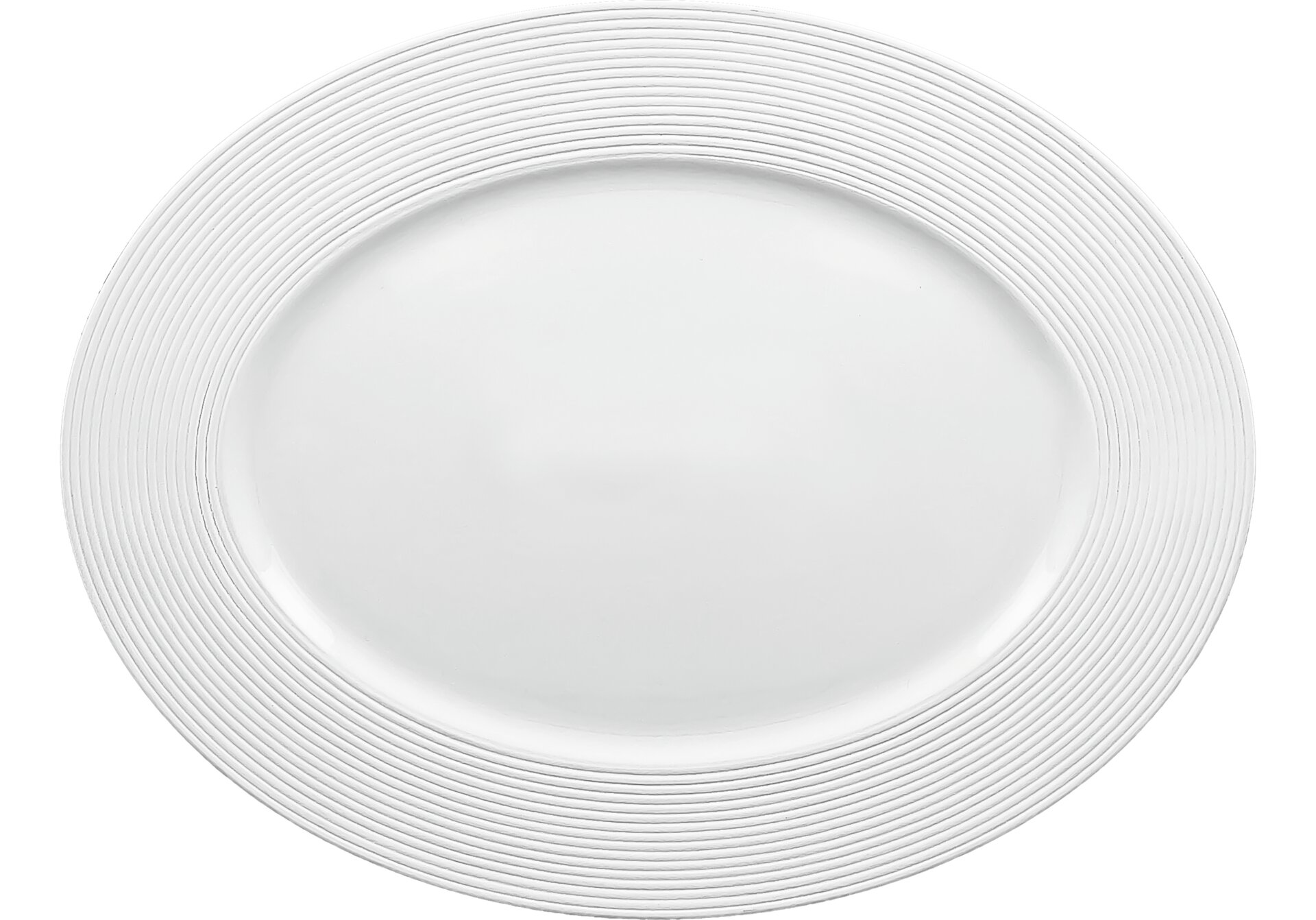 Platte oval 340 x 255 mm plain-white Evolution
