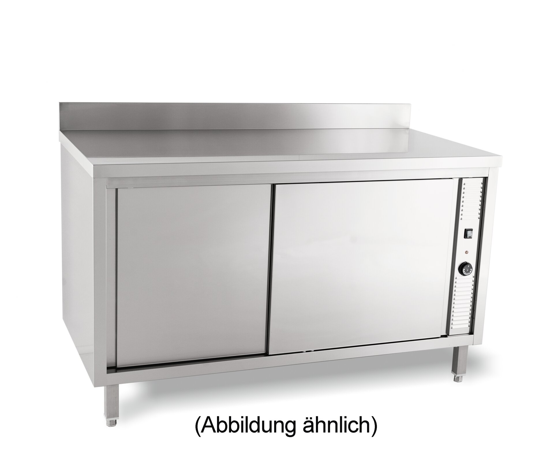 Wärmeschrank mit Schiebetüren mit 50 mm Aufkantung 1800 x 600 x 850 mm