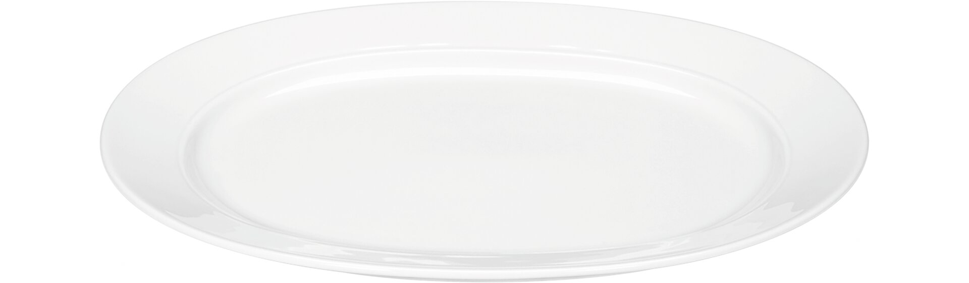Platte oval mit Fahne 335 x 238 mm