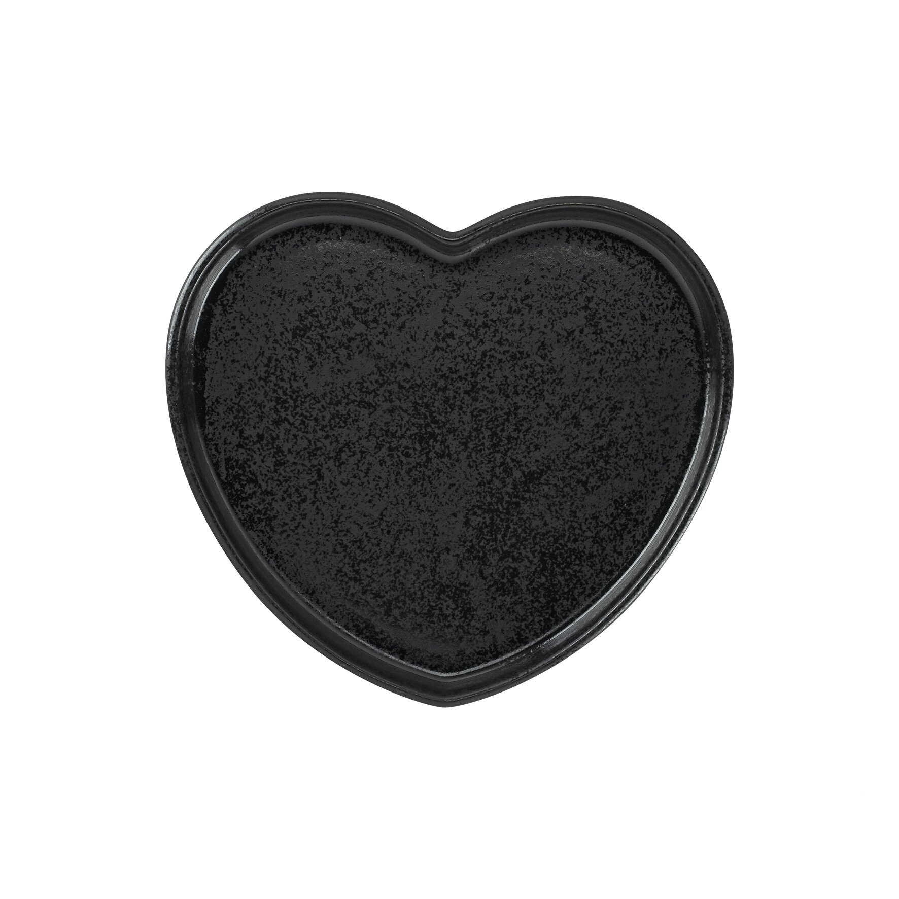 Teller flach ohne Rand 198 x 180 x 25 mm 0,33 l schwarz Cliché