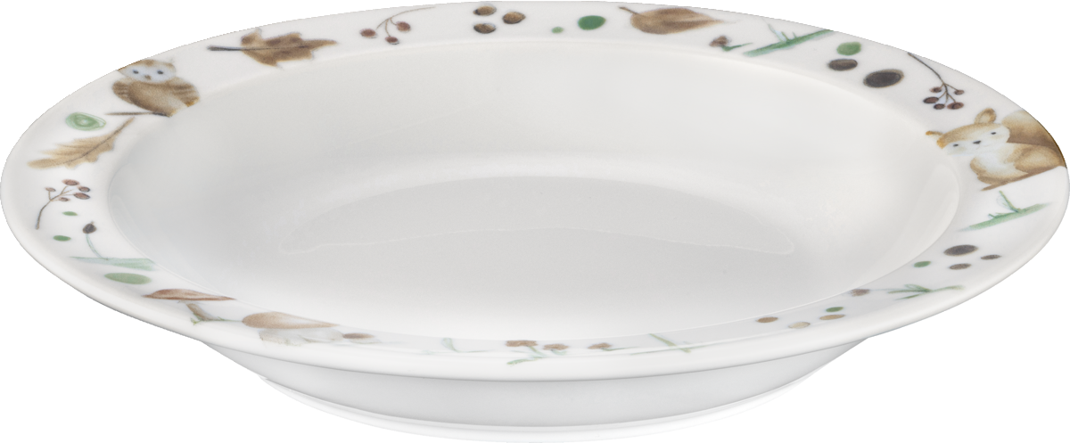 Teller tief rund Fahne 214 mm / 0,42 l Kids Forest Friends B1100