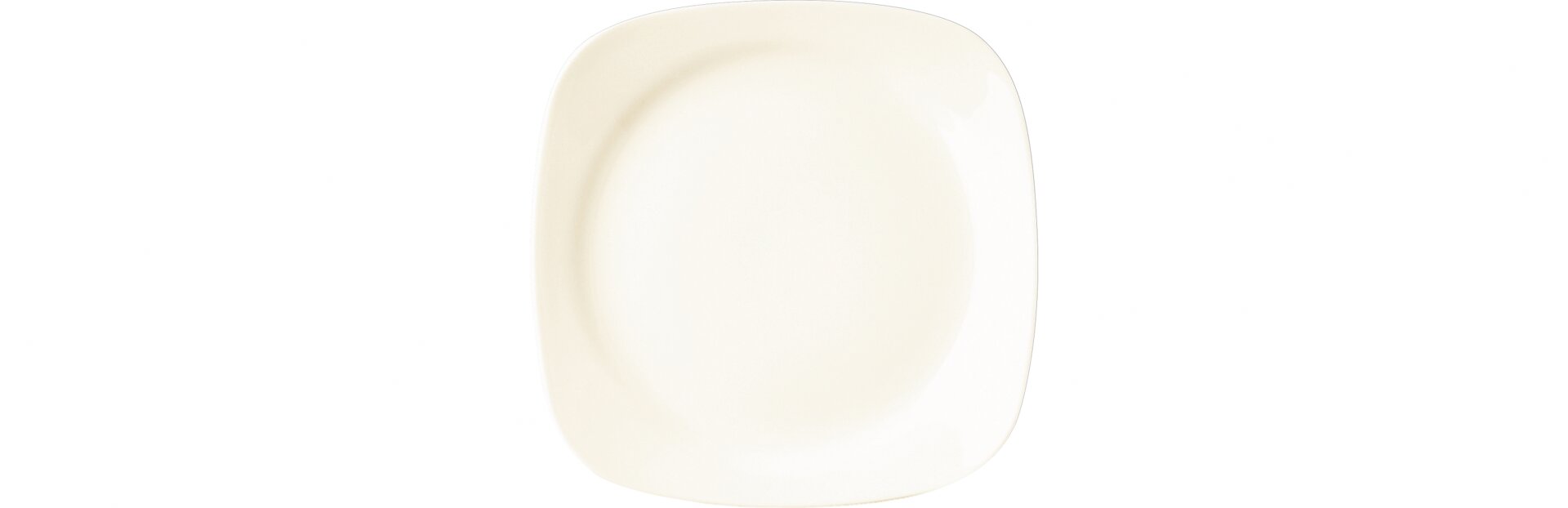 Teller flach quadratisch 140 x 140 mm crème