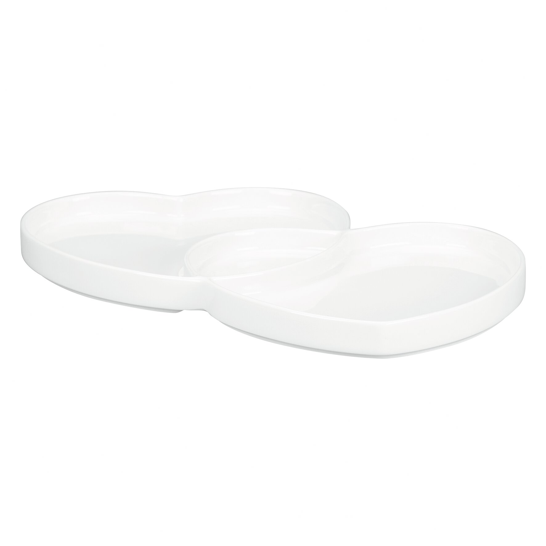Teller flach zum Teilen 290 x 264 x 25 mm / 0,55 l weiß Cliché