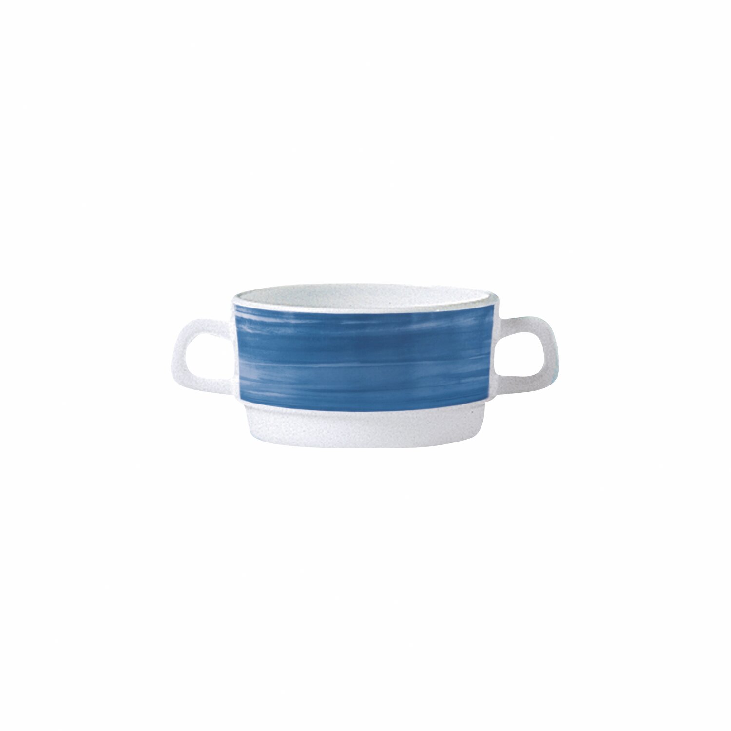 Restaurant Suppentasse mit 2 Henkeln stapelbar 96 mm / 0,32 l blue jean