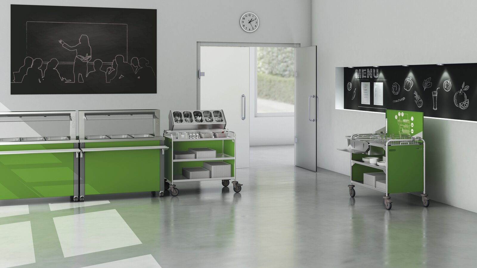 Besteckaufsatz 5 Besteckbehälter /  passend für Servierwagen 10 x 6