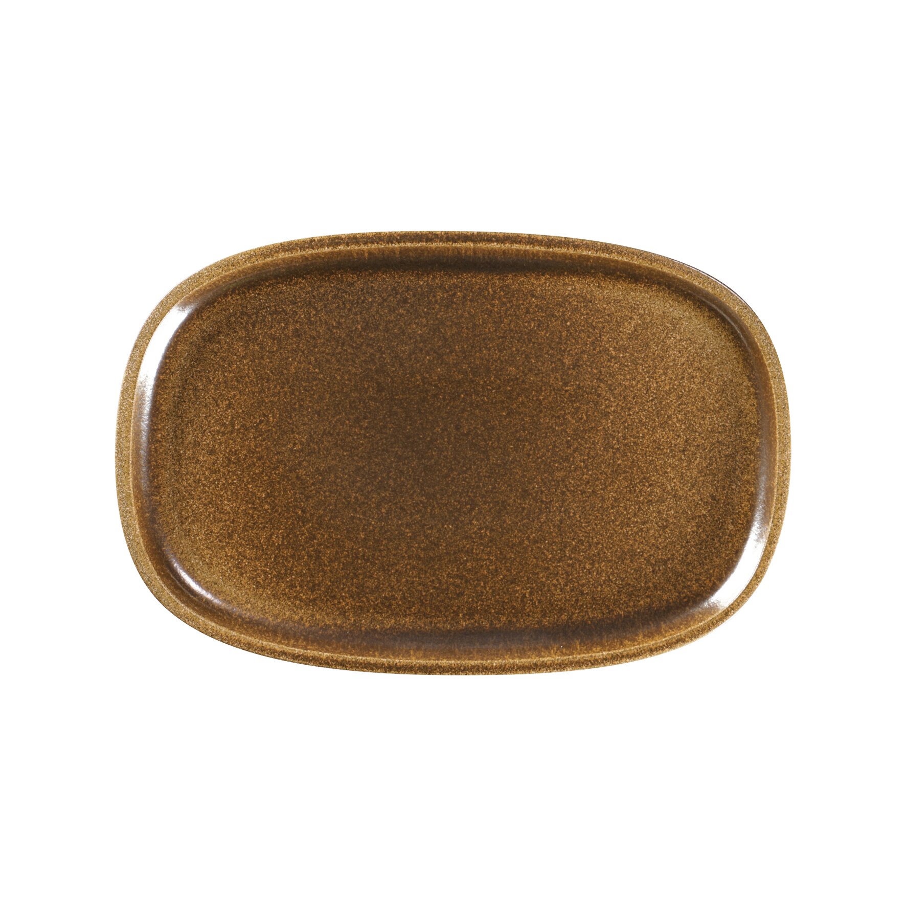 Platte oval flach 302 x 200 mm rust brown Ease Rust Brown