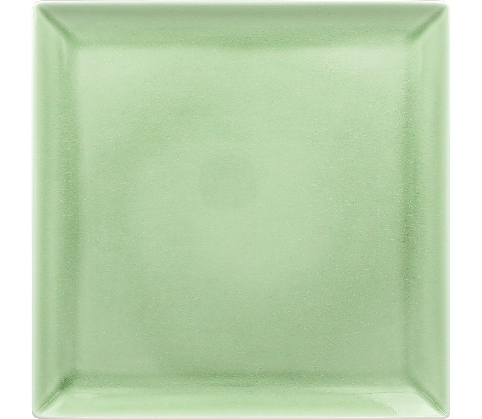 Teller quadratisch 302 mm green Vintage