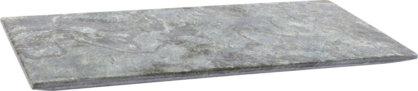 Schieferplatte eckig 360 x 180 mm silbergrau Spotlights
