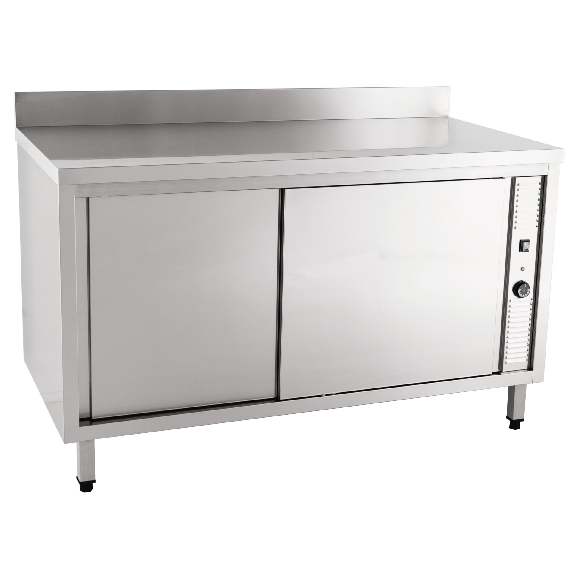 Wärmeschrank mit Schiebetüren mit 100 mm Aufkantung 1200 x 600 x 850 mm