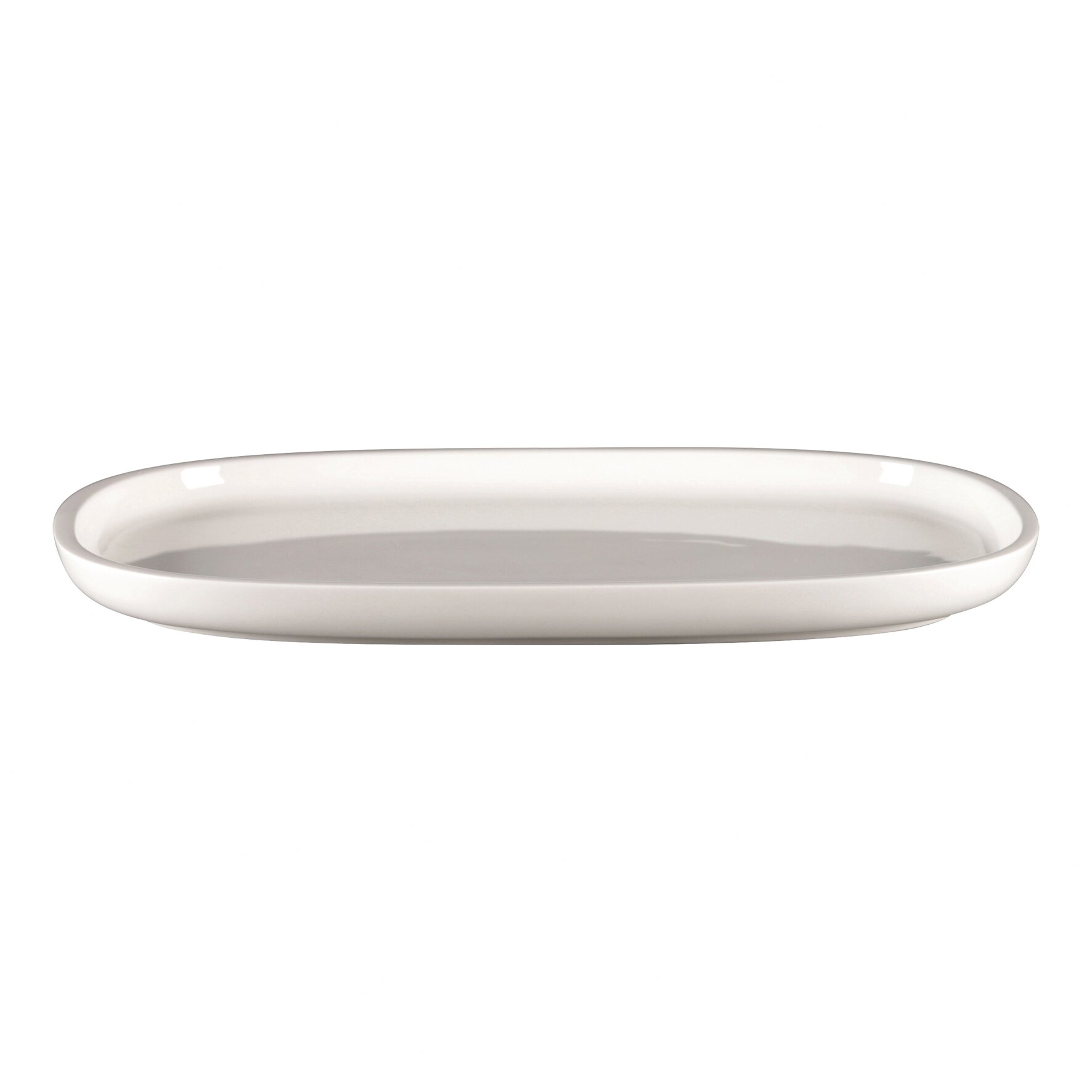 Platte oval flach 332 x 230 mm weiß Ease Weiß