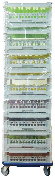 Kunststoffabdeckung für Spülkörbe 500 x 500 x 1600 mm