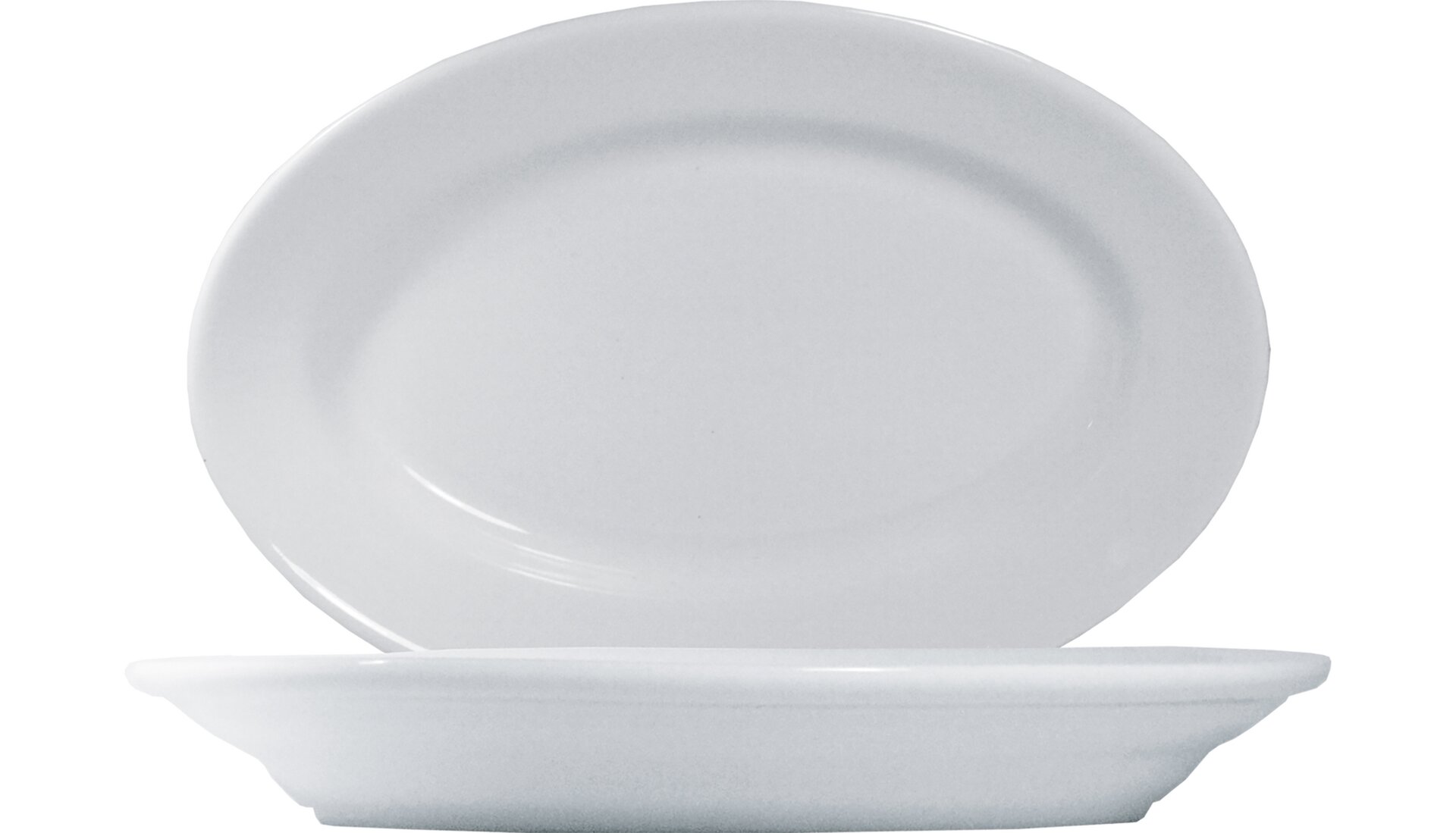 Platte oval 310 x 210 mm White Tivoli White