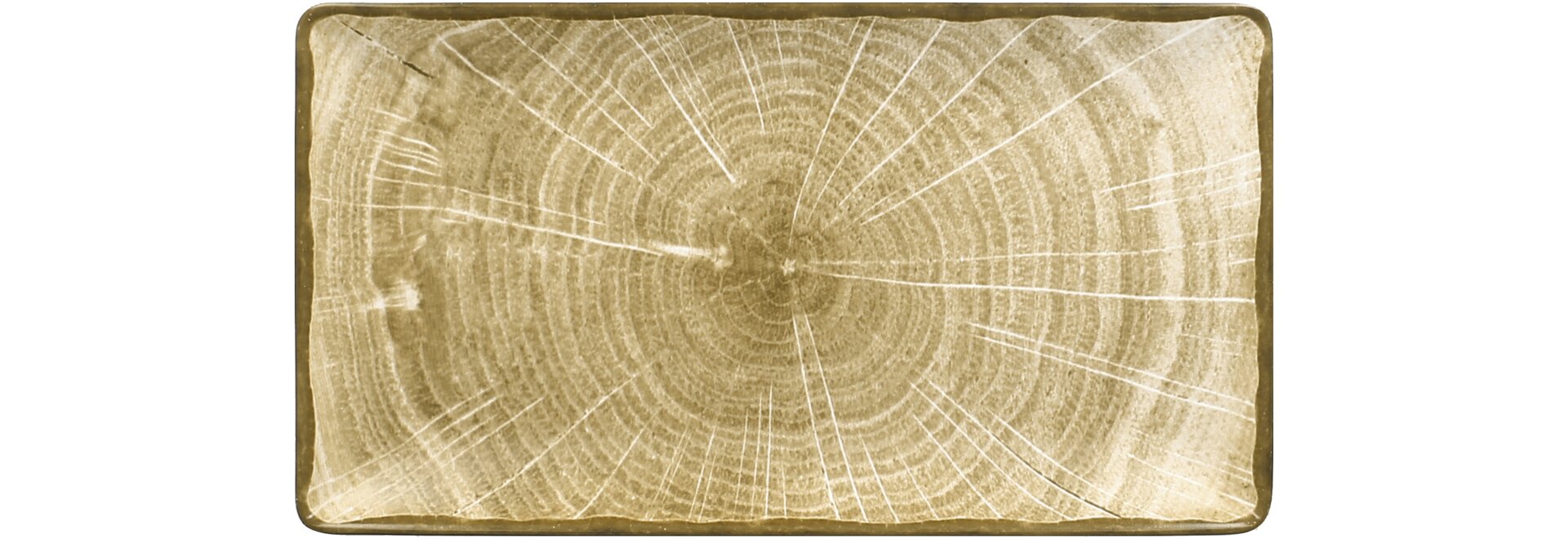 Servierteller rechteckig 335 x 181 x 27 mm moss-green Woodart
